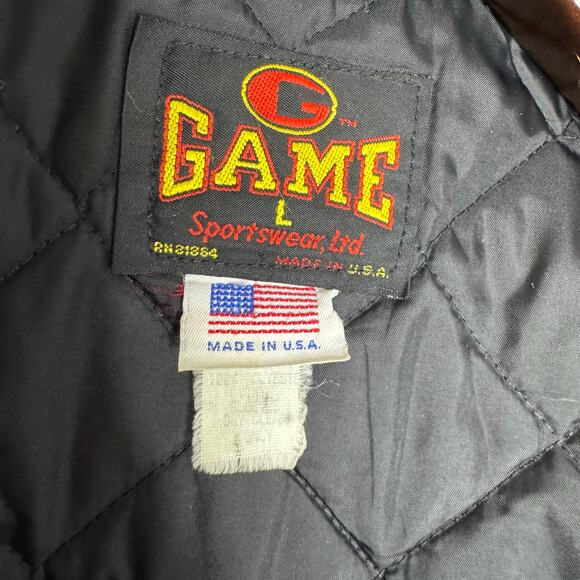 Vtg Varsity Letterman Jacket Game Sportswear Leather & Wool Men's L - Picture 12 of 14